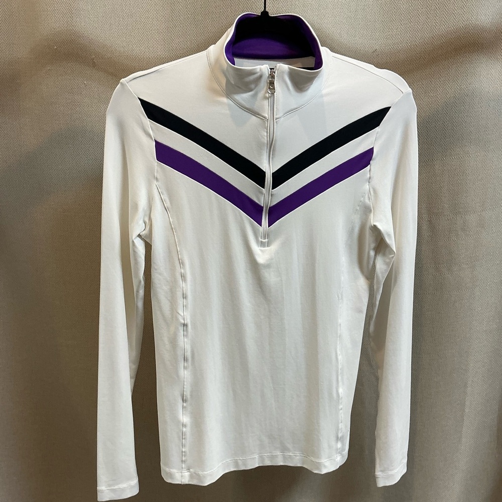 Julia Multi Chevron Top White